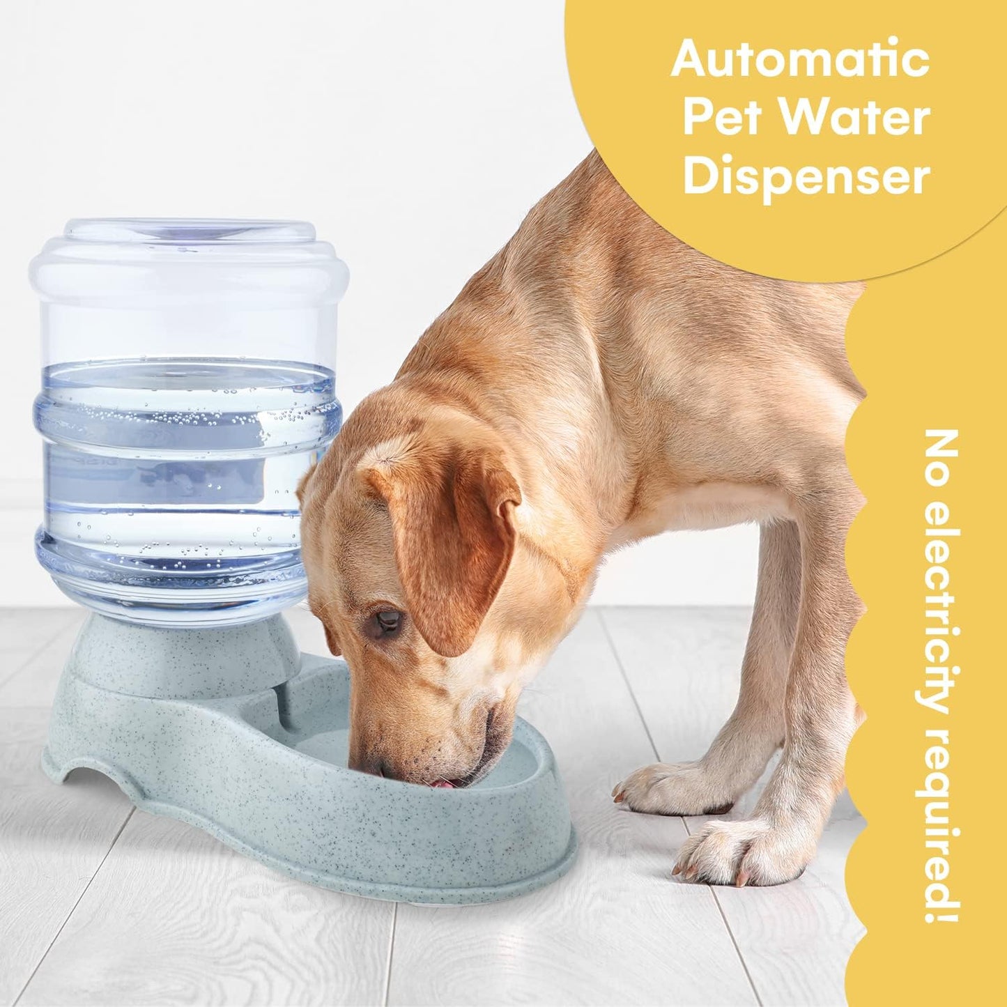 NOA Automatic Pet Water Dispenser | 3.8 L Cat and Dog Gravity Feeder, Waterer Dispenser Station, Automatic Water Station, Cat and Dog Water Bowl